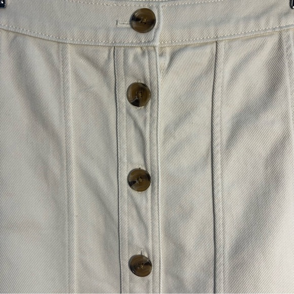*Banana Republic Cream Button-Front Twill Mini Skirt* - Picture 8 of 8